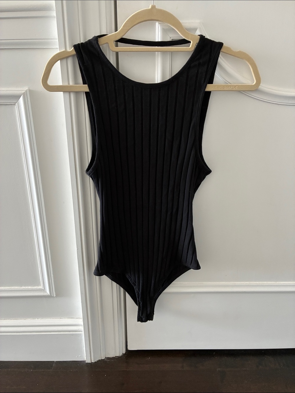 Black Ribbed Kids One-Piece Bodysuit